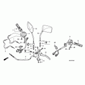 Схема вузла: Ручка керма & Пульт управління рульовой & Троси (CBF600S8 / SA8 / N8 / NA8) для Honda CBF600