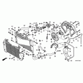 Схема вузла: Радіатор для Honda CB1000 CB1000R