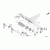 Схема вузла: Копірний вал & Вилки & Вал перемикання для Honda CBR1000 CBR1000RR (ABS) Fireblade
