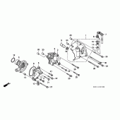 Схема вузла: Left cover / water pump для Honda VFR400