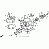 Схема узла: Головка цилиндра 90-91 для Honda CR250