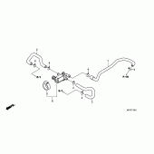 Схема вузла: Система вентиляція картера для Honda CBF1000