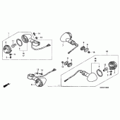 Схема узла: Поворотники для Honda VT750 Shadow Spirit