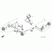 Схема вузла: Поворотники (1) для Honda XR600
