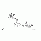 Схема узла: Подножки для Honda XR400