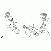 Схема вузла: Колінчастий вал для Honda VT600 Shadow VLX