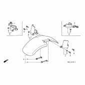 Схема вузла: Переднє крило (1) для Honda CBR900RR CBR900RR Fireblade