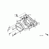 Схема узла: Правая крышка картера для Honda CR250
