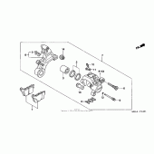 Схема узла: Задний тормозной суппорт 2 для Honda CBR1000 CBR1000RR Fireblade