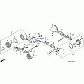 Схема узла: Поворотники (1) для Honda VT600 Shadow VLX