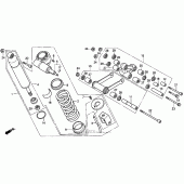 Схема вузла: Задній амортизатор 90-91 для Honda VFR750F Interceptor