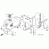 Схема вузла: Паливний бак (CBF600N / NA) для Honda CBF600