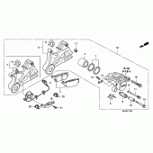 Схема вузла: Задній гальмівний супорт для Honda CBF600