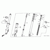 Схема вузла: Вилка передньої осі (CBR600RR3 / 4) для Honda CBR600 CBR600RR