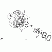 Схема узла: Заднее колесо для Honda VF750 Magna