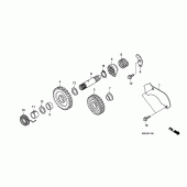 Схема вузла: Привід кікстартера для Honda CRF150 CRF150RB