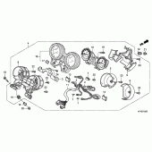 Схема узла: Панель приборов для Honda VTR250 VTR
