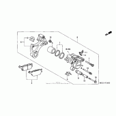 Схема узла: Задний тормозной суппорт 1 для Honda CBR1000 CBR1000RR Fireblade