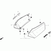 Схема узла: Боковой обтекатель для Honda GL1500 Gold Wing Aspencade