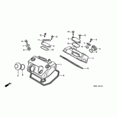 Схема узла: Клапанная крышка для Honda XL600 Transalp