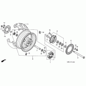 Схема вузла: Заднє колесо для Honda CBR1000 CBR1000RR Fireblade