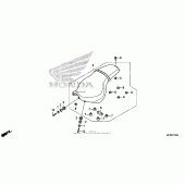 Схема вузла: Сидіння (1) для Honda VT1300 Sabre