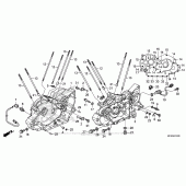 Схема вузла: Картер двигуна для Honda VT1300 Fury