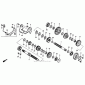 Схема вузла: Трансмісія для Honda VT600 Shadow VLX