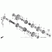 Схема вузла: Трансмісія для Honda VTX1800