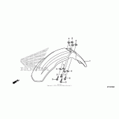 Схема узла: Переднее крыло для Honda CRF150 CRF150F