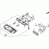 Схема вузла: Задній ліхтар (Стоп-сигнал) для Honda VT1100 Shadow