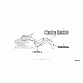 Схема вузла: Mark + emblem (1) для Honda VT1300 Stateline