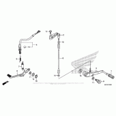 Схема вузла: Лапка гальма & Лапка перемикання для Honda CBR600 CBR600RR