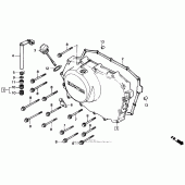 Схема узла: Правая крышка картера для Honda XL600 Transalp