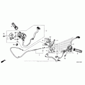 Схема вузла: Ручка керма & Пульт управління рульовой & Троси для Honda CBR1000 CBR1000RR Fireblade