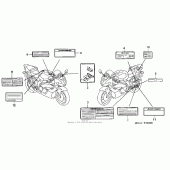 Схема вузла: Інформаційні наклейки для Honda CBR1000 CBR1000RR Fireblade