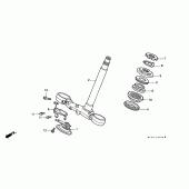 Схема вузла: Рульова траверса для Honda VFR750F Interceptor