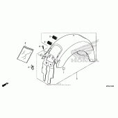 Схема вузла: Заднє крило 1 для Honda VT1300 Interstate