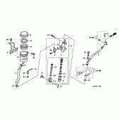 Схема узла: Rr. тормозной цилиндр (ST1300) для Honda ST1300 Pan-European