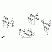 Схема вузла: Підніжки для Honda VT1100 Shadow Sabre