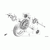 Схема вузла: Заднє колесо для Honda CMX500 Rebel