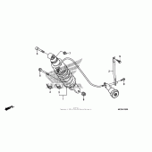 Схема узла: Задний амортизатор для Honda ST1300 Pan-European