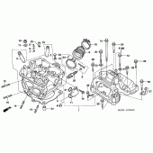 Схема вузла: Головка циліндра для Honda XR650