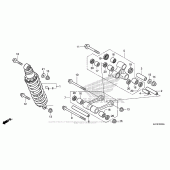 Схема вузла: Задній амортизатор для Honda CRF250 CRF250L