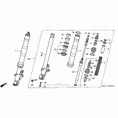 Схема вузла: Вилка передньої осі для Honda CBR900RR CBR954RR Fireblade