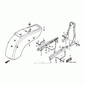 Схема вузла: Заднє крило для Honda VT1100 Shadow Spirit