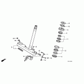 Схема вузла: Рульова траверса для Honda VT600 Shadow VLX