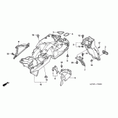 Схема вузла: Заднє крило для Honda VFR800 VFR