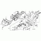 Схема узла: Задний фонарь (Стоп-сигнал) для Honda VT750 Shadow Phantom