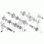 Схема вузла: Трансмісія для Honda CRF250 CRF250X